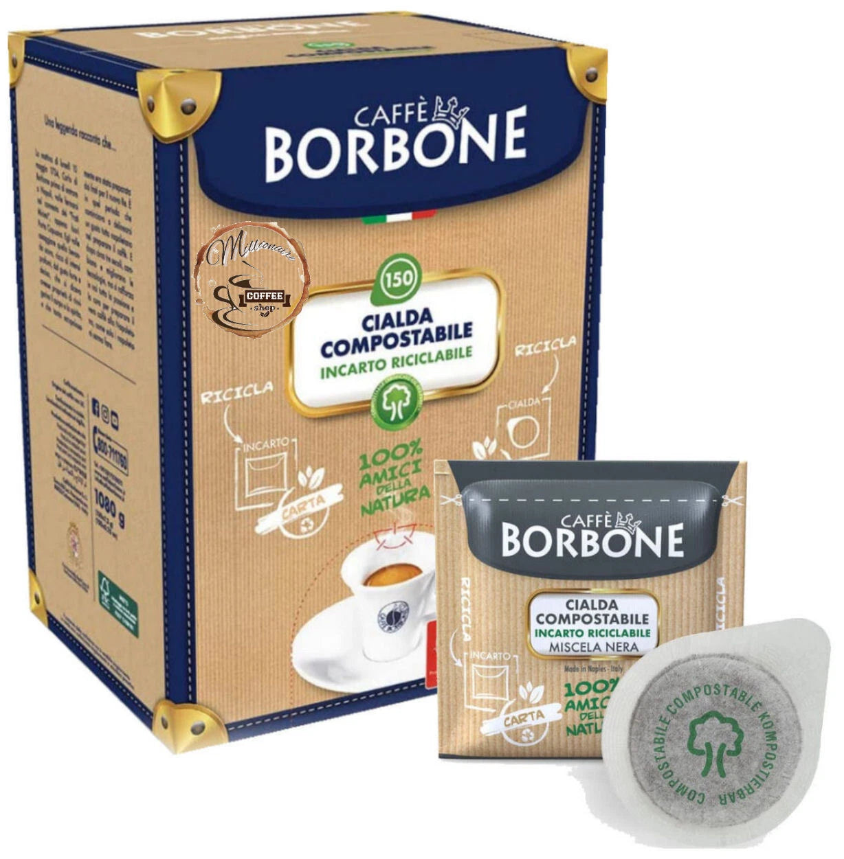 50/100/150 cialde Borbone Cialde ESE 44mm