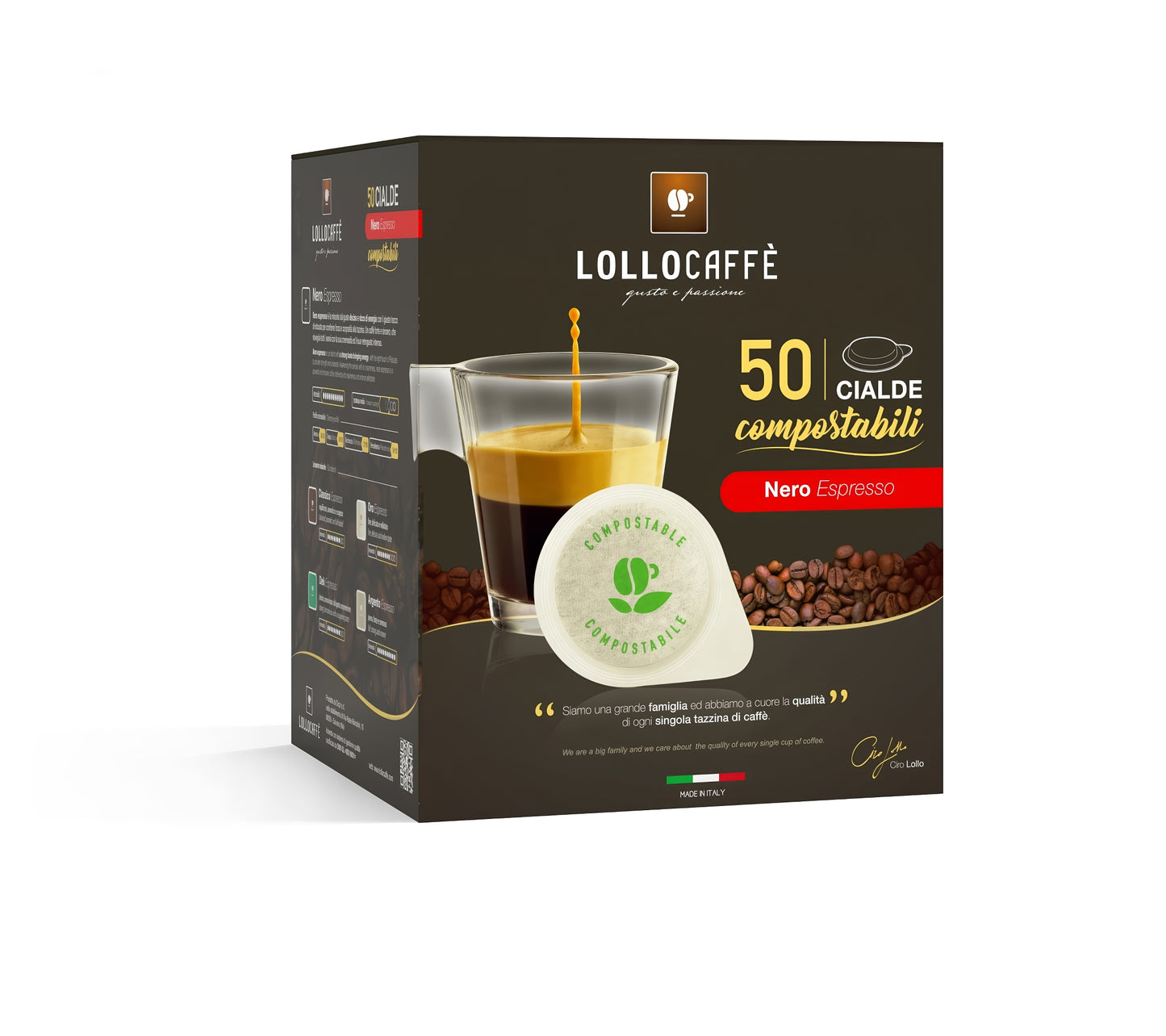 50 Cialde compostabili Lollo Caffè