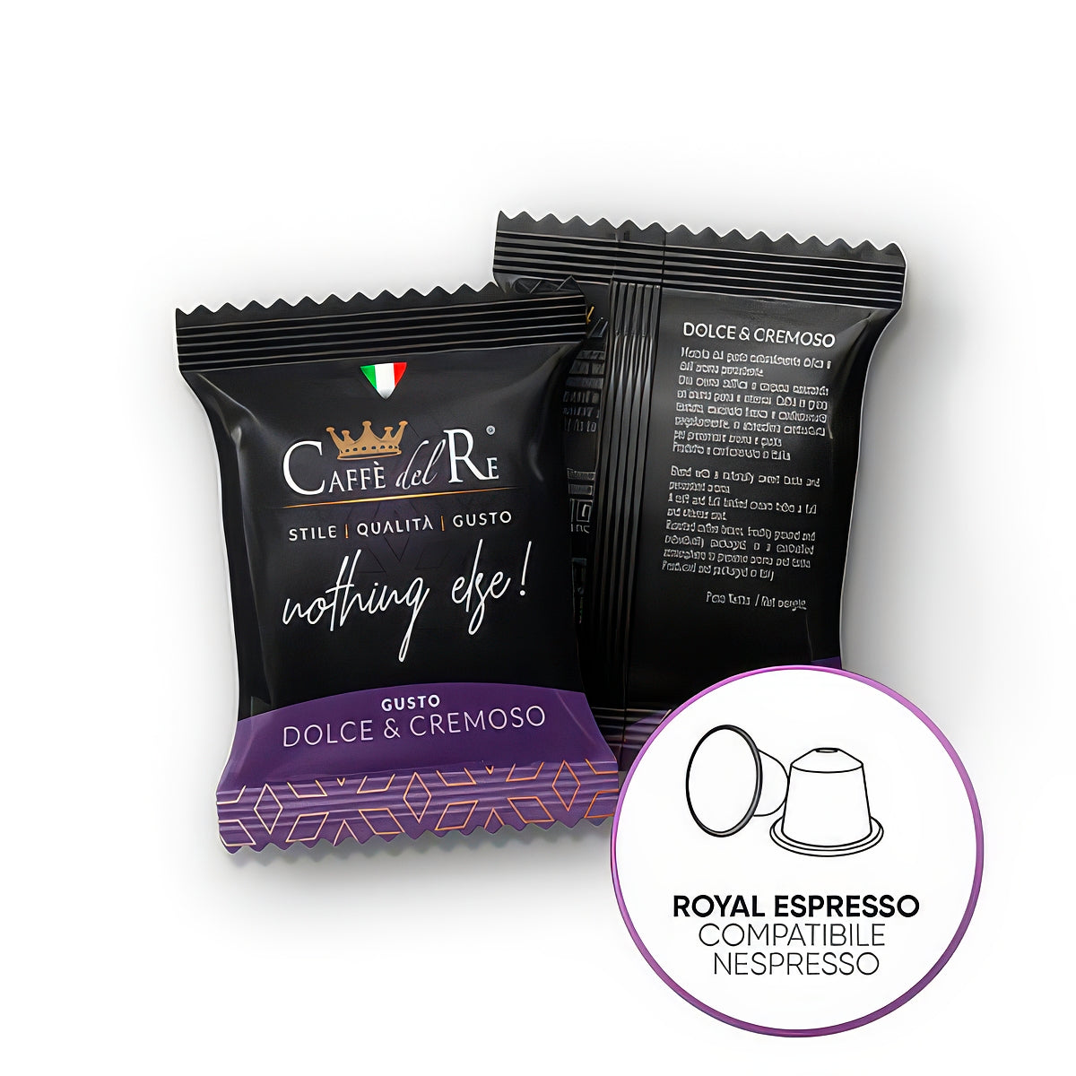 100 Capsule Caffè del Re ”Royal espresso” compatibili Nespresso