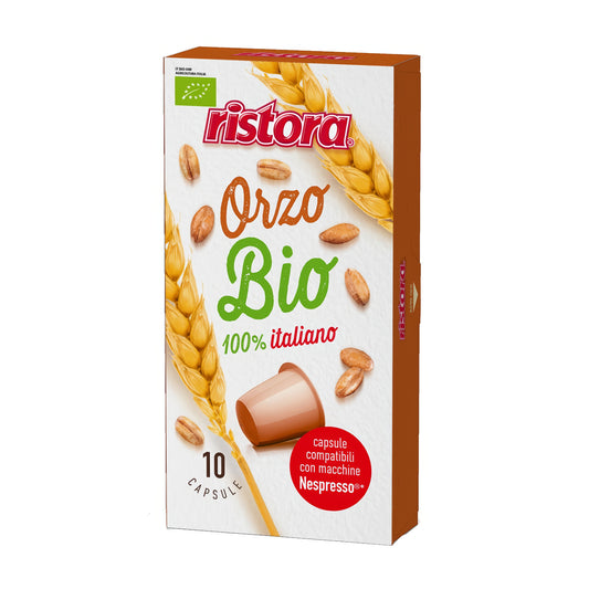 Ristora Orzo Solubile Biologico 10 Capsule Compatibili Nespresso