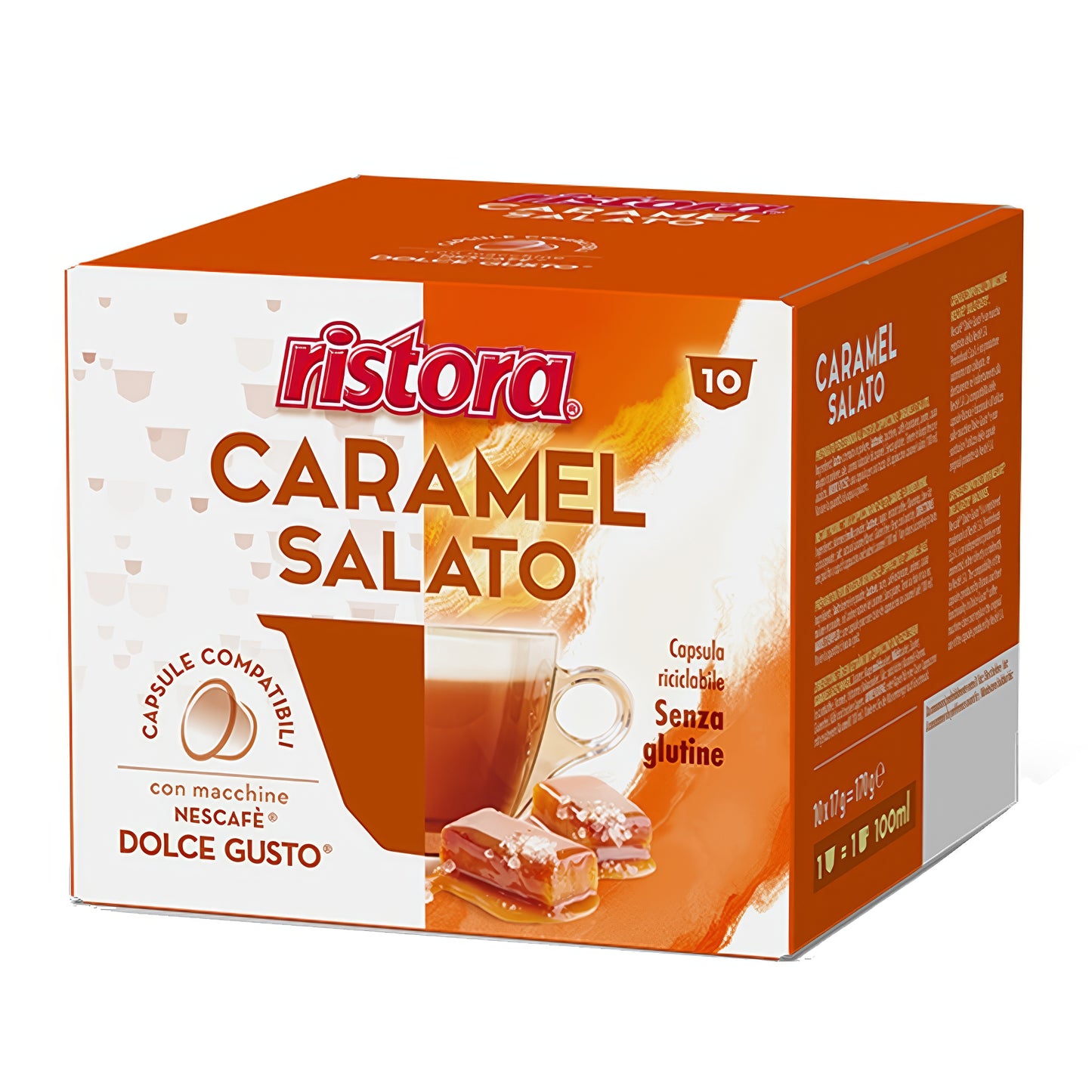 Ristora Caramel Salato 10 Capsule Compatibili Nescafè Dolce Gusto