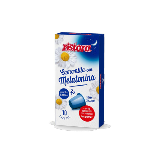 Ristora Camomilla con Melatonina Senza Zuccheri 10 Capsule Compatibili Nespresso