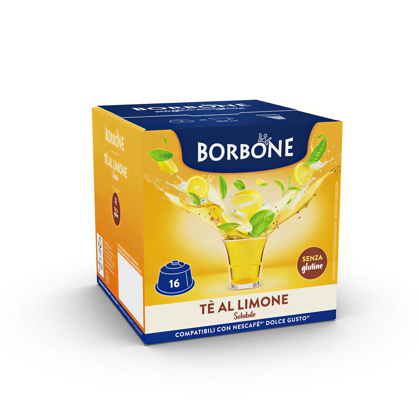 16 Capsule Borbone Per Bevanda Solubile al GUSTO TÈ AL LIMONE