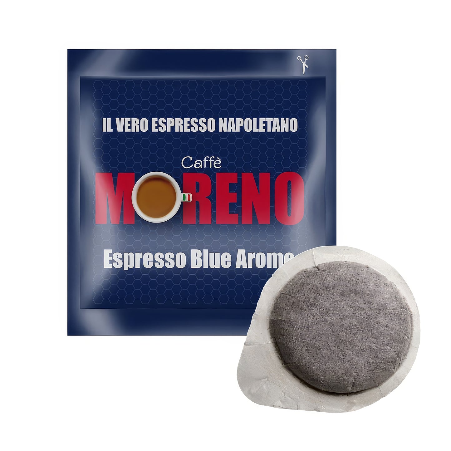 50/150 Cialde Compostabili Caffe' Moreno Ese 44 Mm Miscela Blue Aroma 