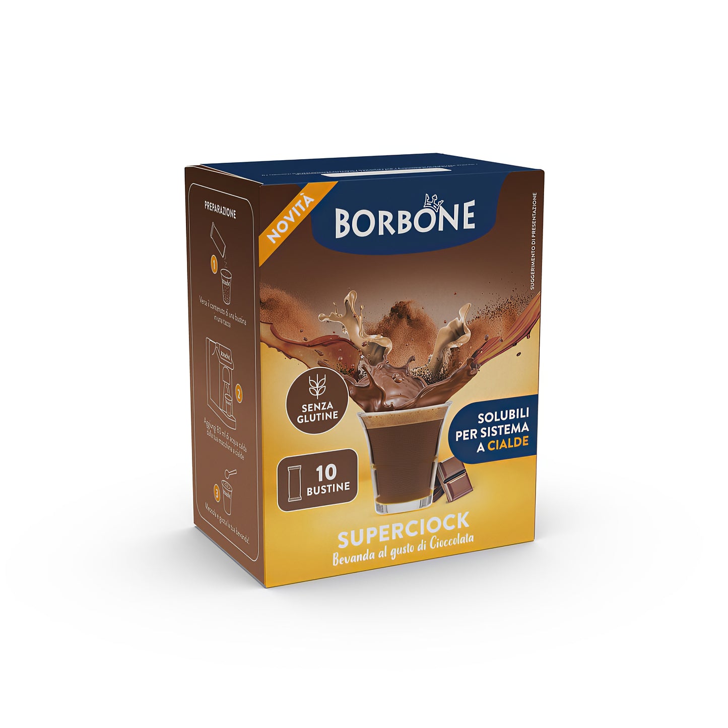 10 Stick Borbone Preparato Solubile Per Bevanda Al Gusto Di Cioccolata SUPERCIOK