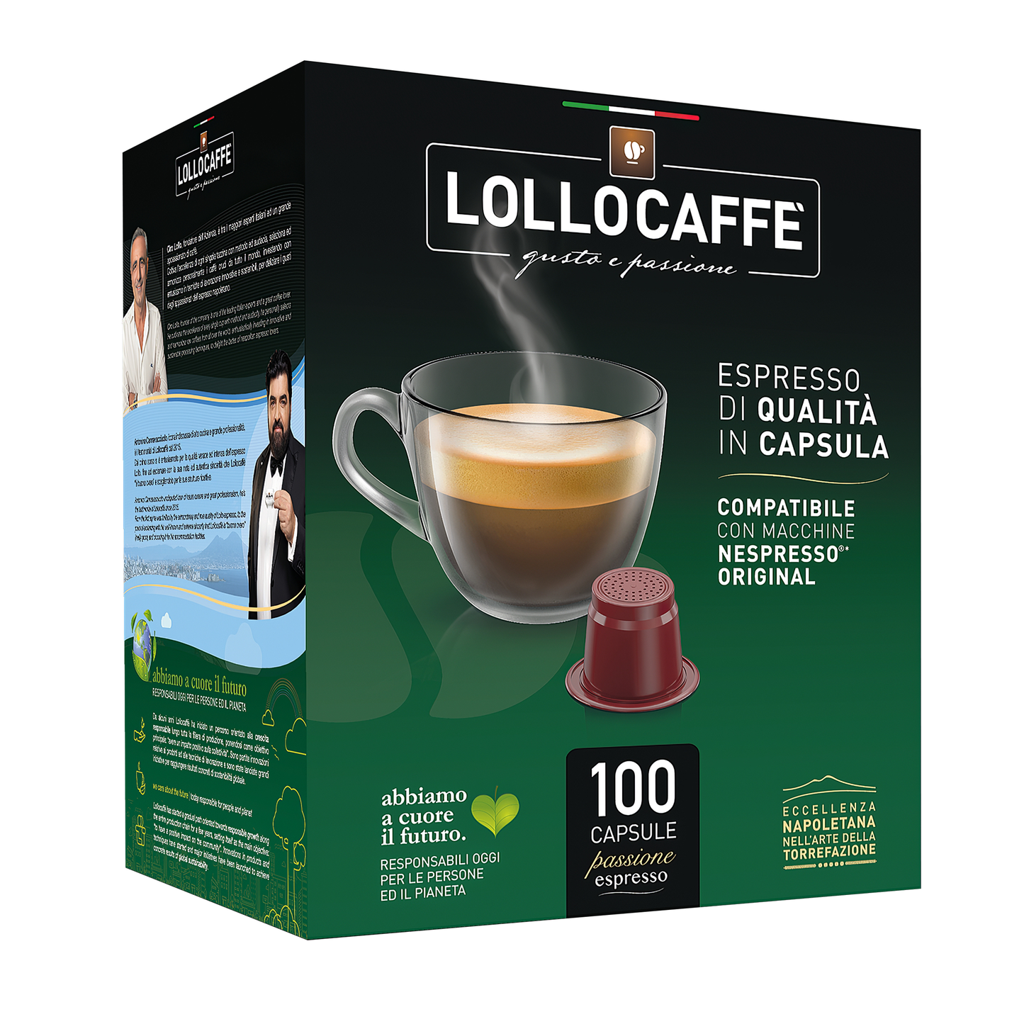 100 Capsule compatibili Nespresso Lollo Caffè Box