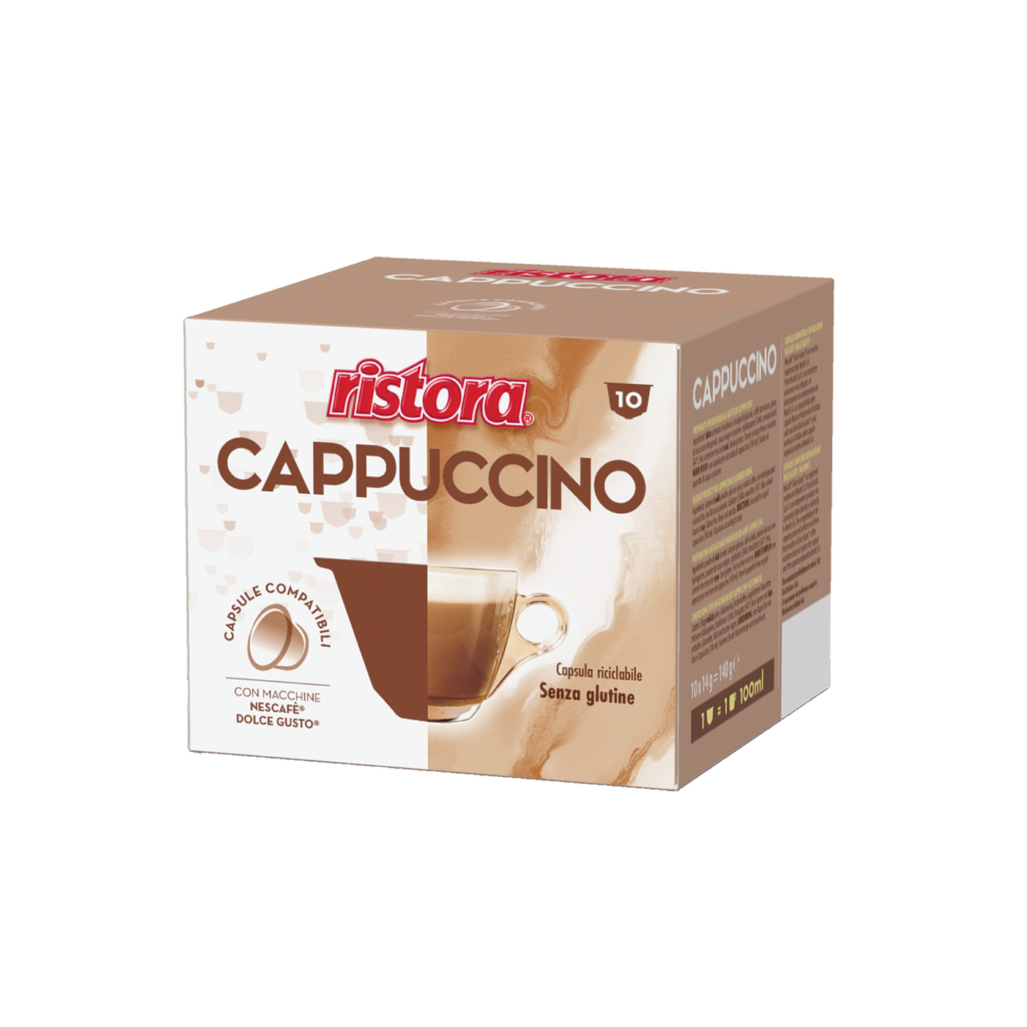 Ristora Cappuccino 10 Capsule Compatibili Nescafè Dolce Gusto