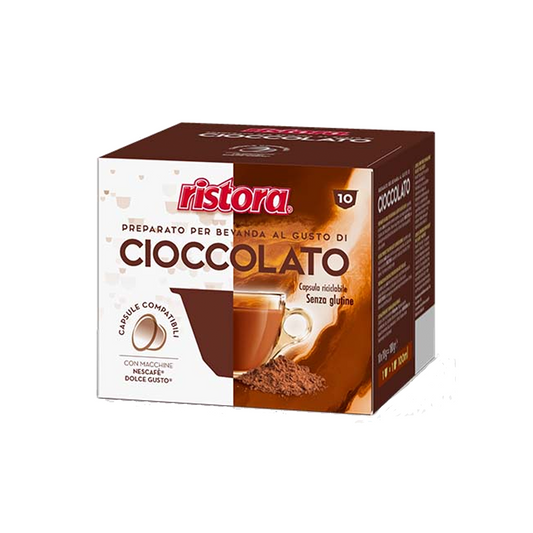 Ristora Cioccolato 10 Capsule Compatibili Nescafè Dolce Gusto