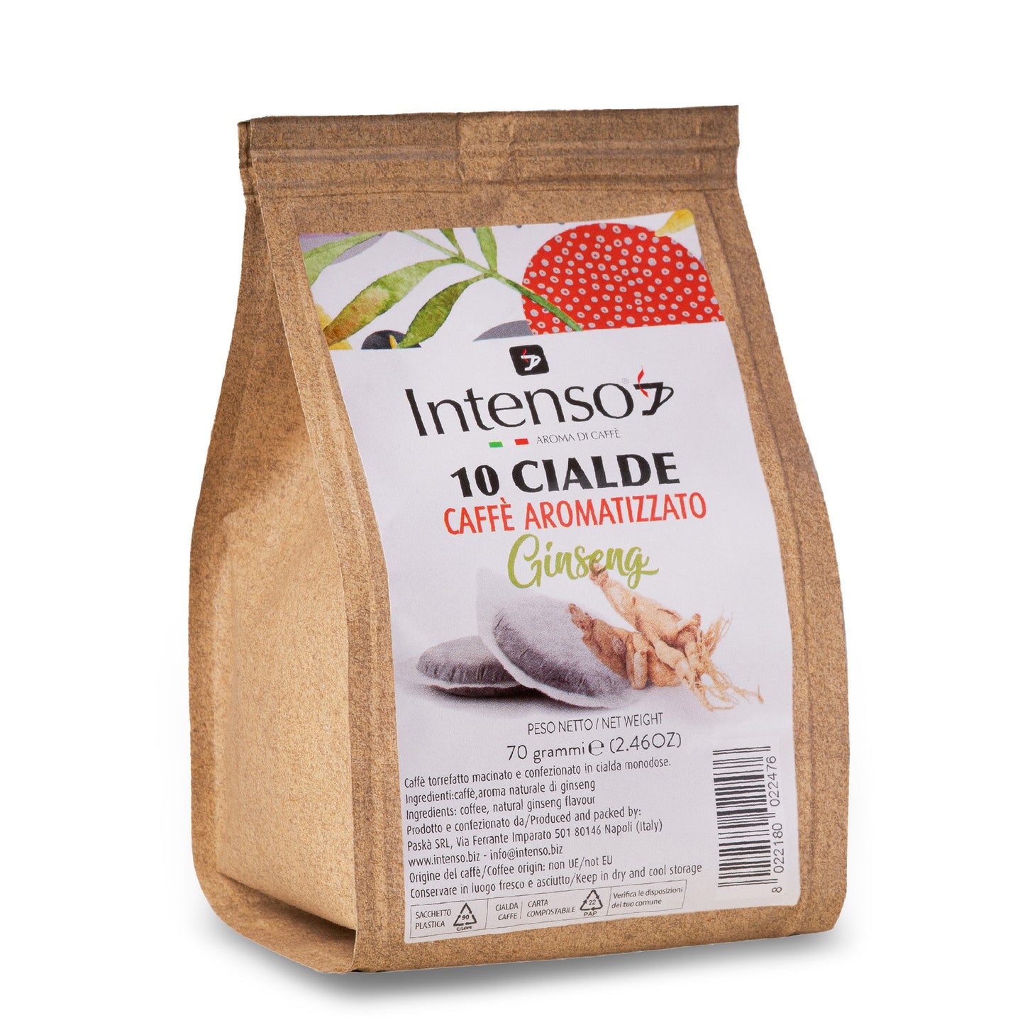 120 cialde caffè Intenso aromatizzato ginseng