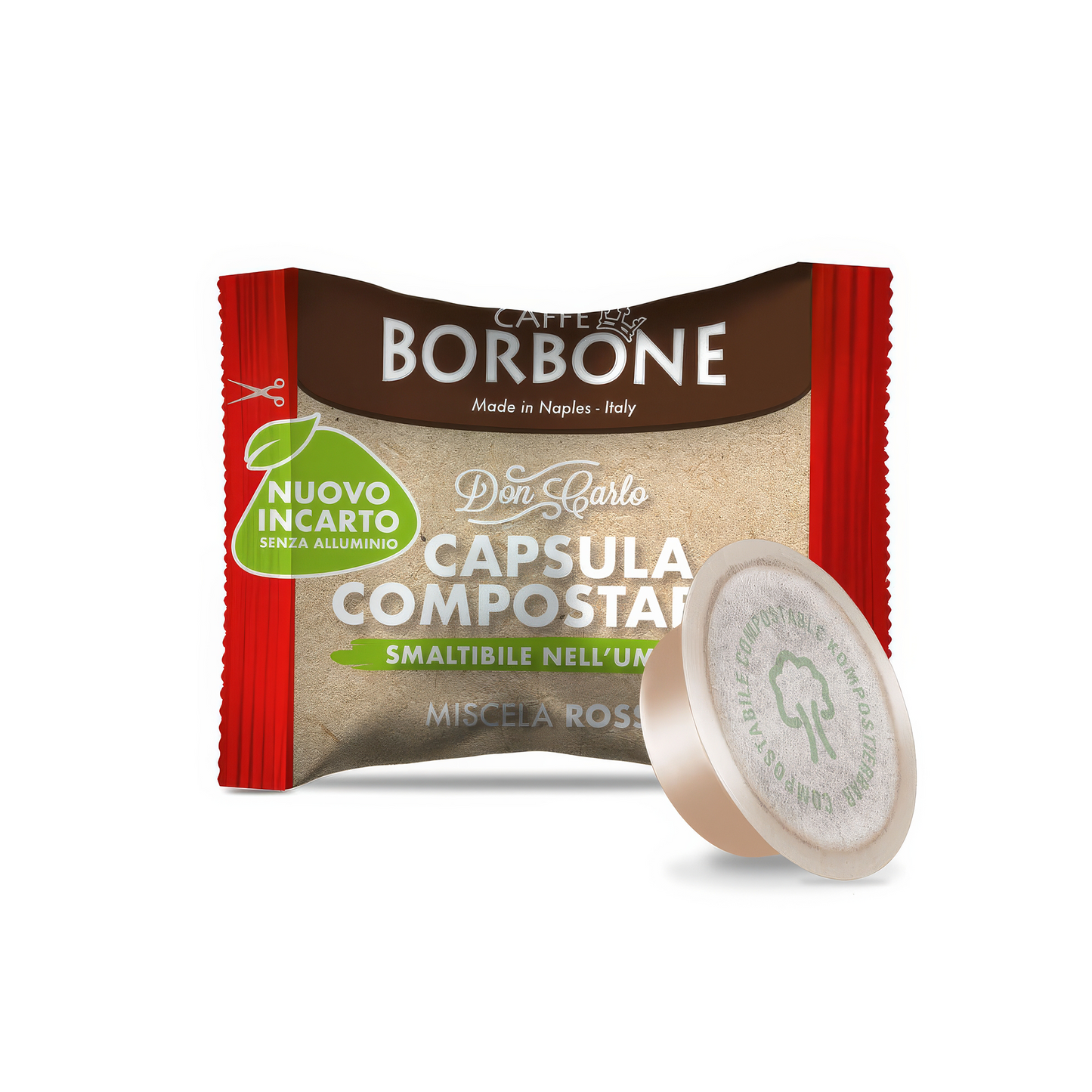 100 Capsule Borbone COMPOSTABILI e COMPATIBILI Don Carlo Miscela Oro e Rossa