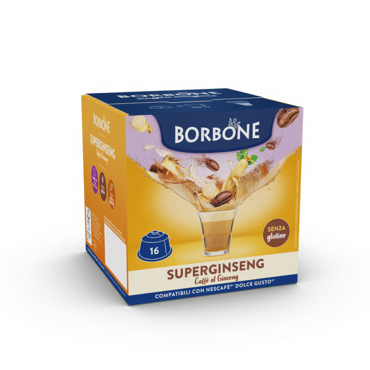 16 Capsule Borbone SUPERGINSENG preparato Solubile per Caffè al Latte e Ginseng