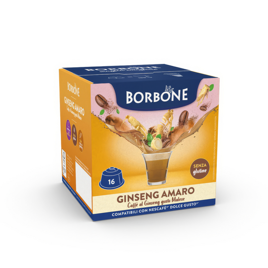 16 Capsule Borbone per bevanda solubile al GINSENG AMARO