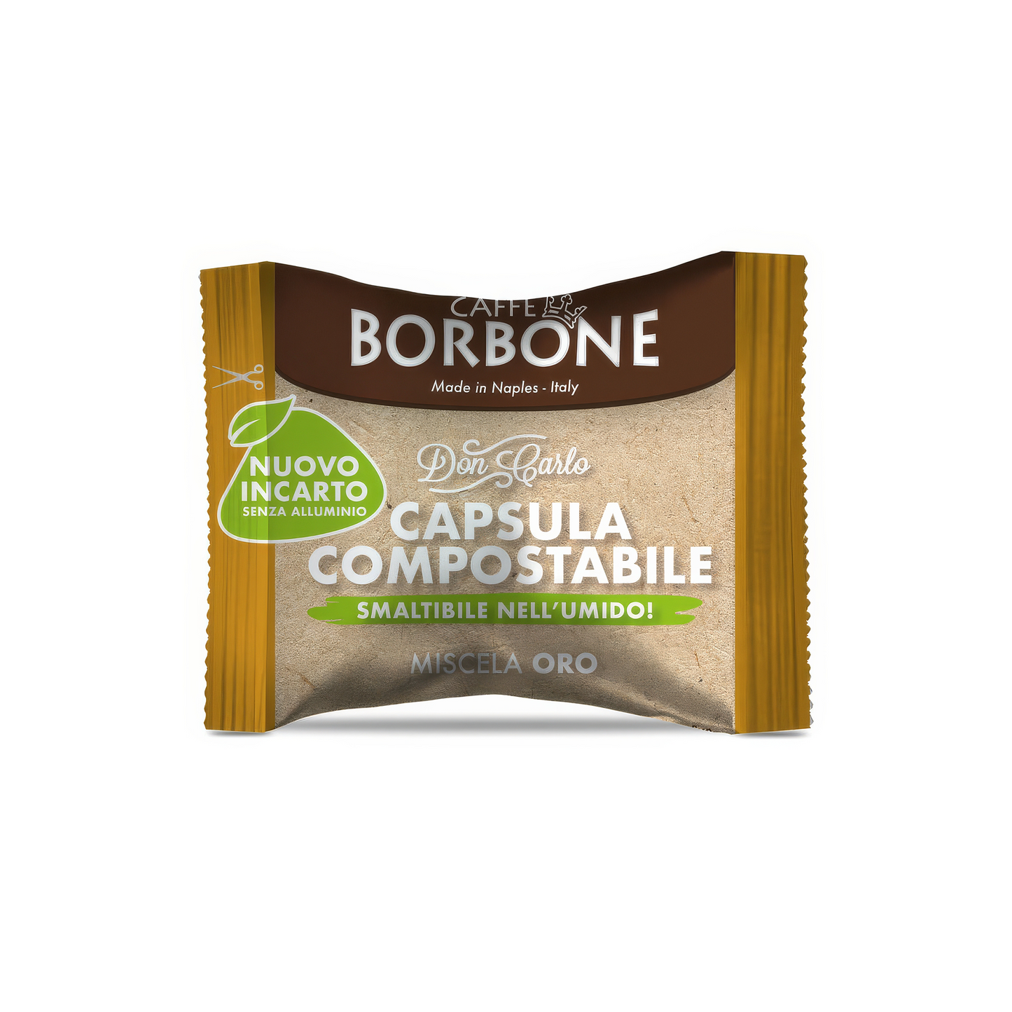 100 Capsule Borbone COMPOSTABILI e COMPATIBILI Don Carlo Miscela Oro e Rossa