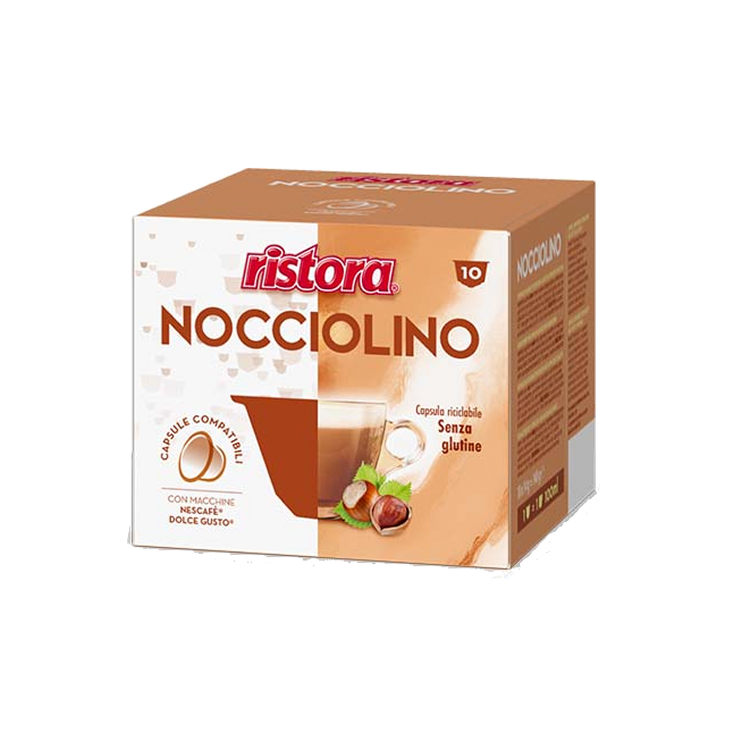 Ristora Nocciolino 10 Capsule Compatibili Nescafè Dolce Gusto