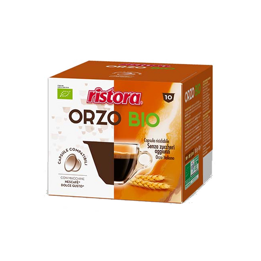 Ristora Orzo Solubile Biologico 10 Capsule Compatibili Nescafè Dolce Gusto